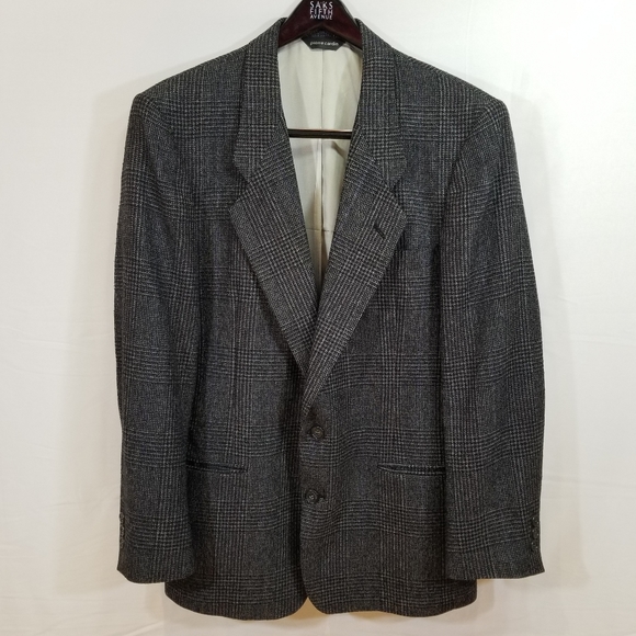 Pierre Cardin Sport Coat Blazer Check 40 R - Picture 3 of 16